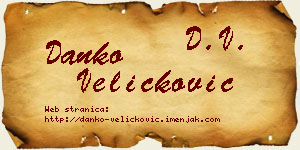 Danko Veličković vizit kartica